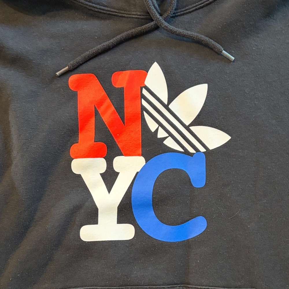 adidas Black NYC Graphic Crewneck Sweatshirt - Men - Small - Picture 3 of 6